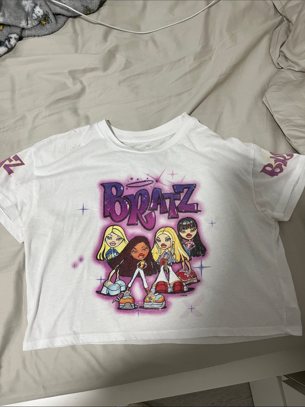 Bratz White Graphic Crop Top